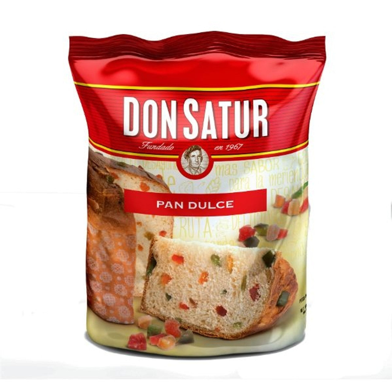 Don Satur Pan Dulce con Frutas Classic Panettone with Fruits Italian Style Cake, 400 g