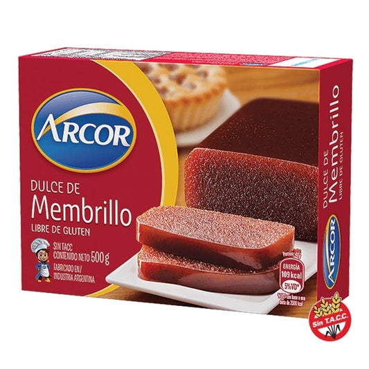 Arcor Dulce de Membrillo Quince Jelly Sealed Bar Gluten Free, 500 g