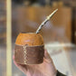 Mate cup Rústico con base de cuero