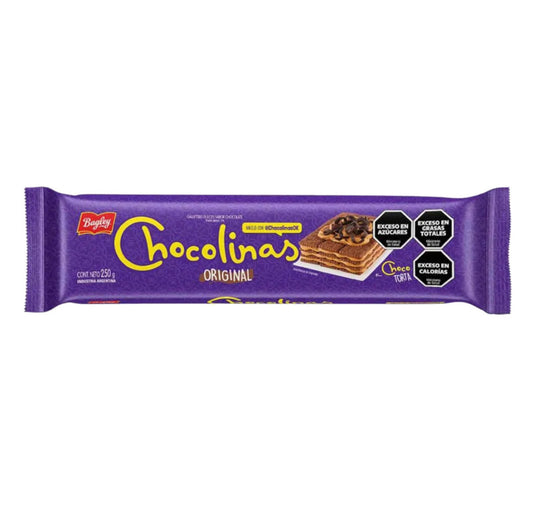 Chocolinas Traditional Chocolate Cookies, Perfect for Cakes with Dulce de Leche Chocotorta, 250 g