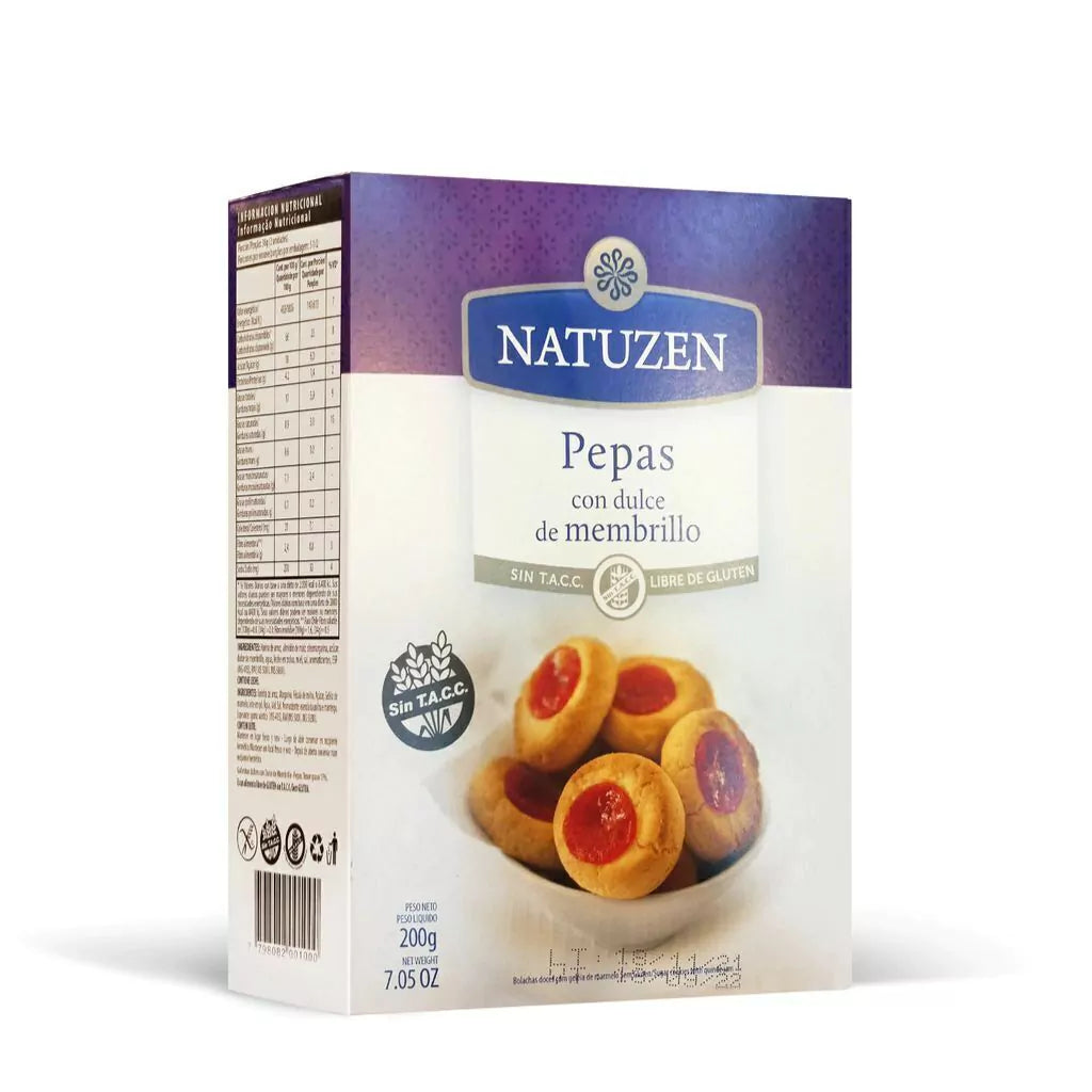 Pepas con Dulce de Membrillo Natuzen x 200g